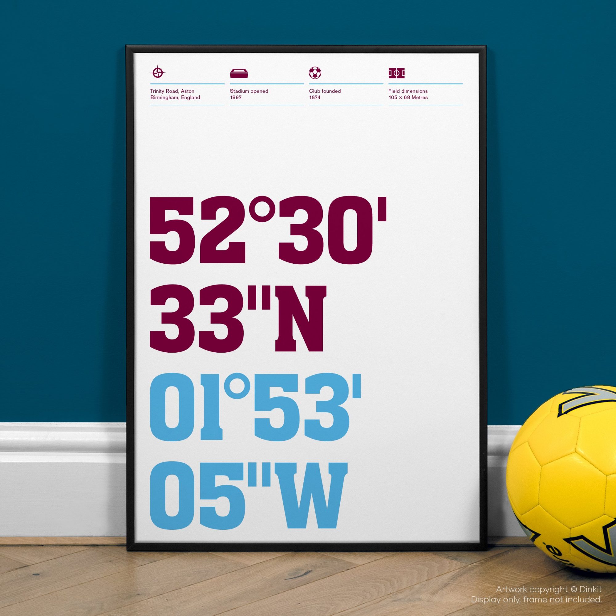 Aston Villa Gifts, Football Posters, Gift Ideas