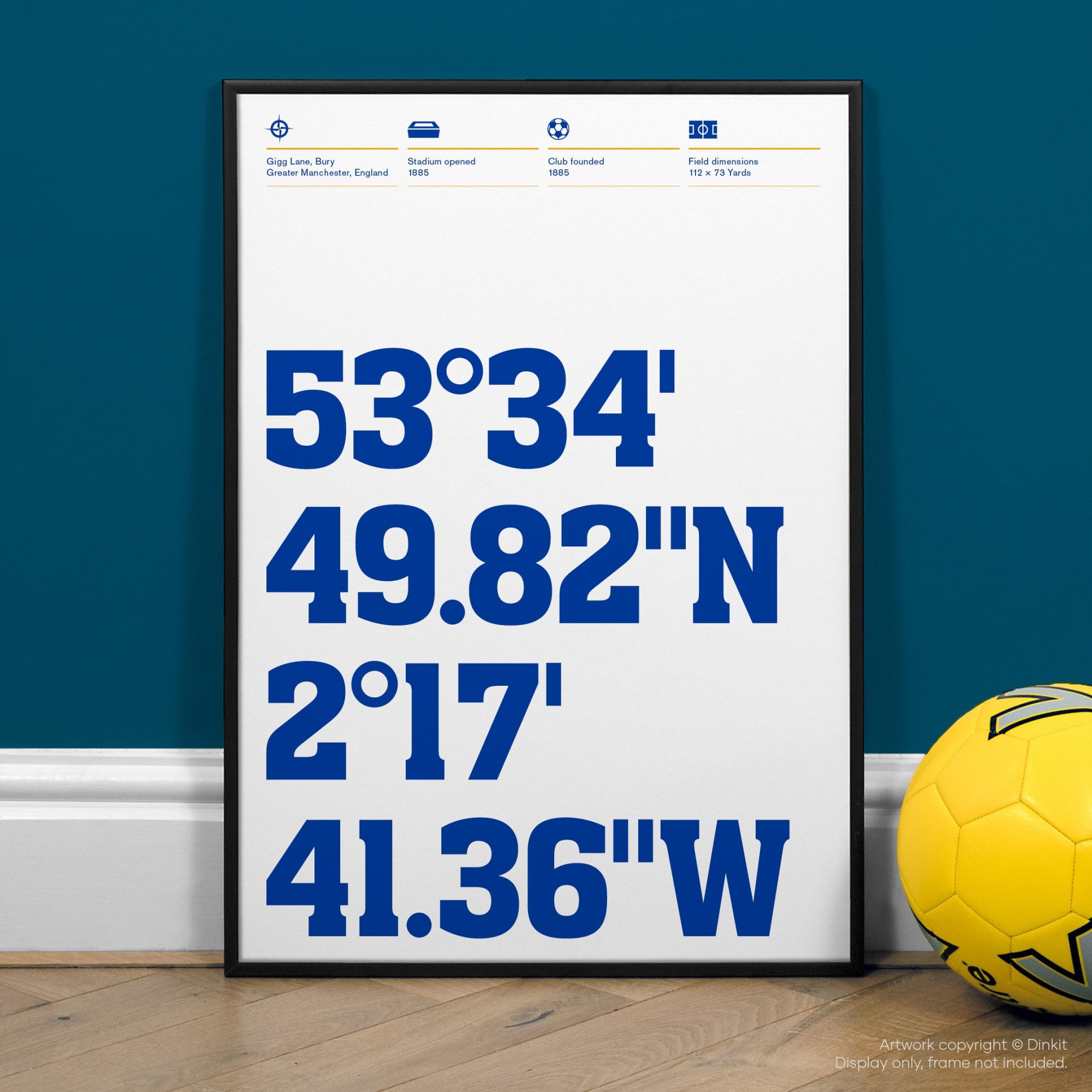 Bury FC Gifts, Football Posters, Gift Ideas