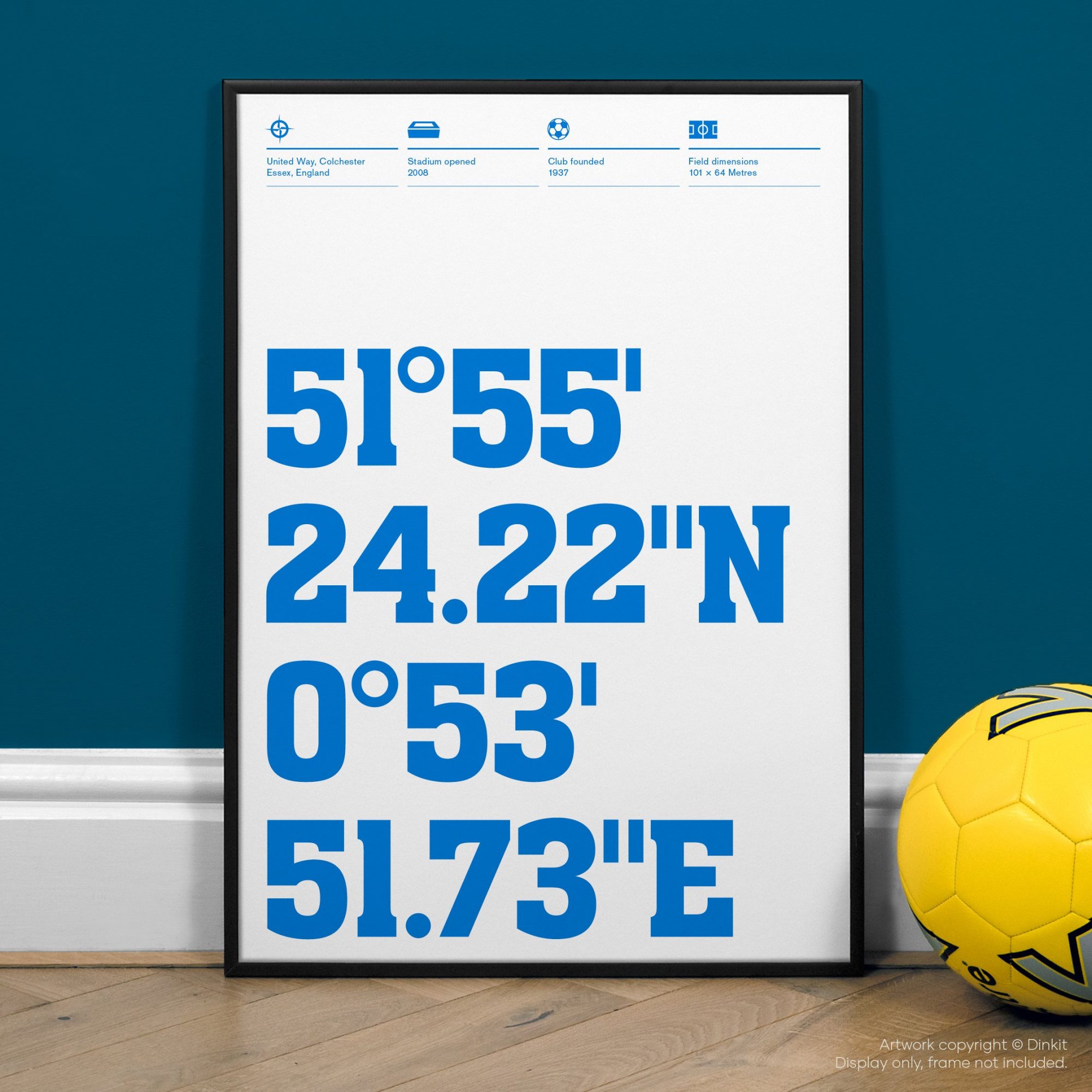 Colchester Gifts, Football Posters, Gift Ideas
