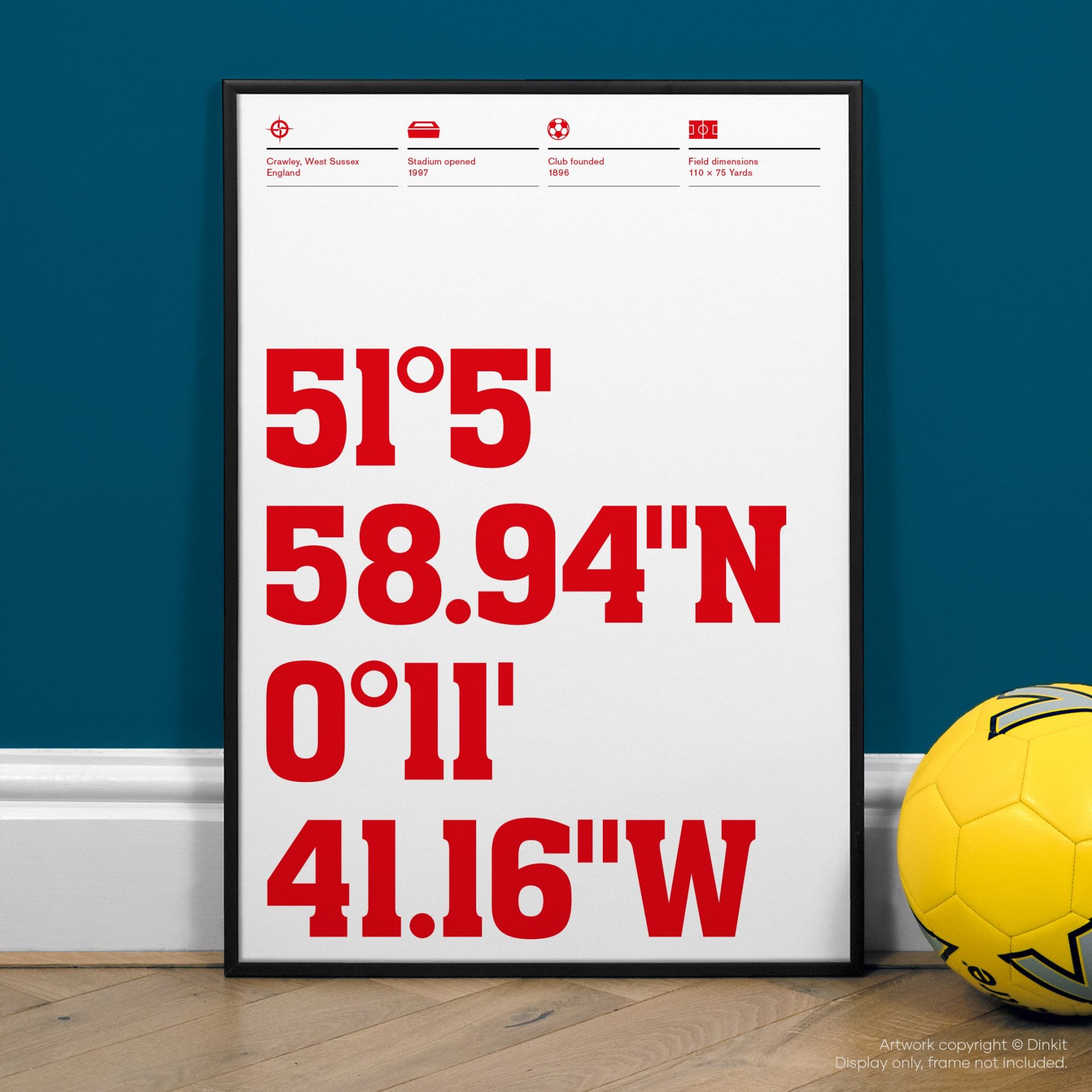 Crawley Gifts, Football Posters, Gift Ideas