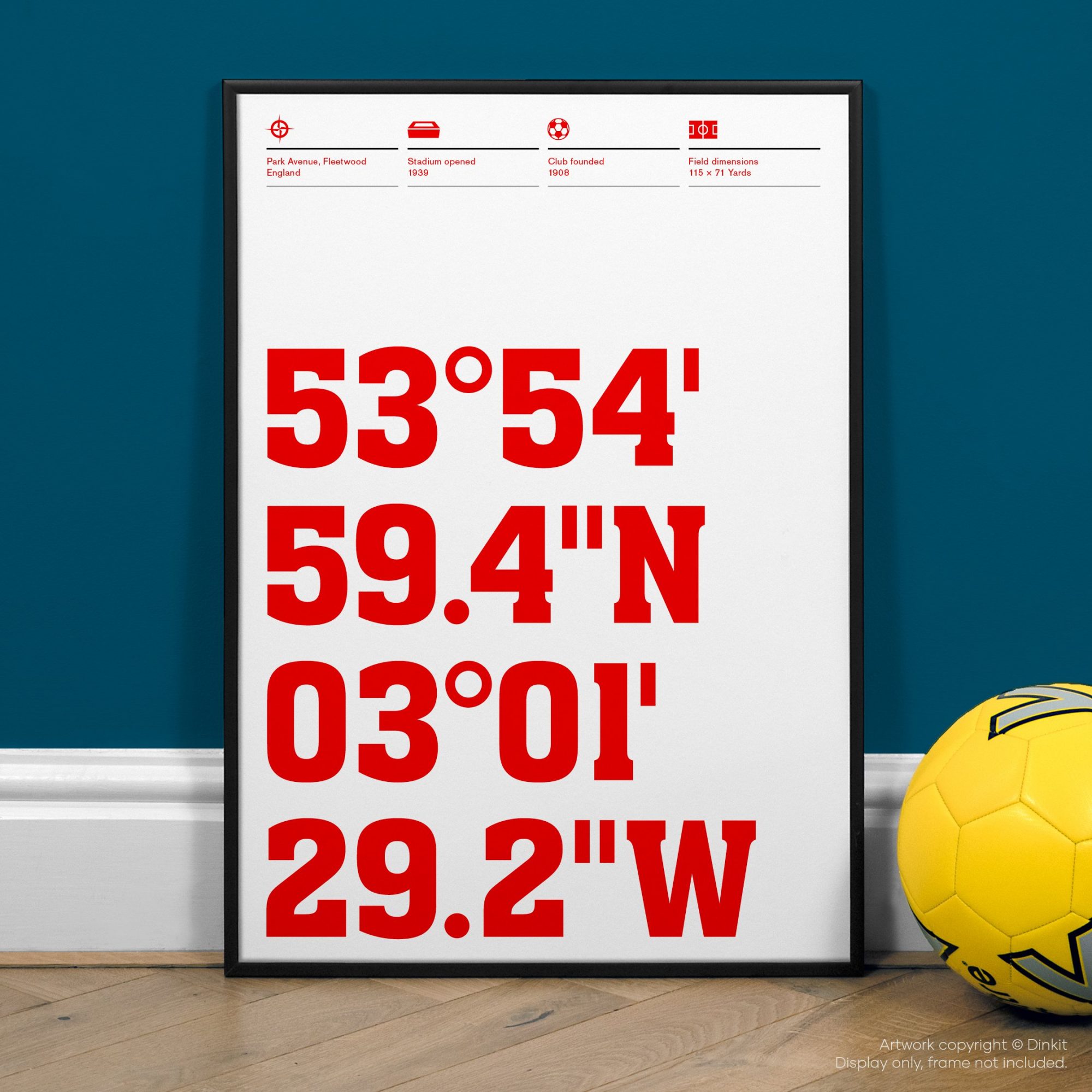 Fleetwood Town Gifts, Football Posters, Gift Ideas