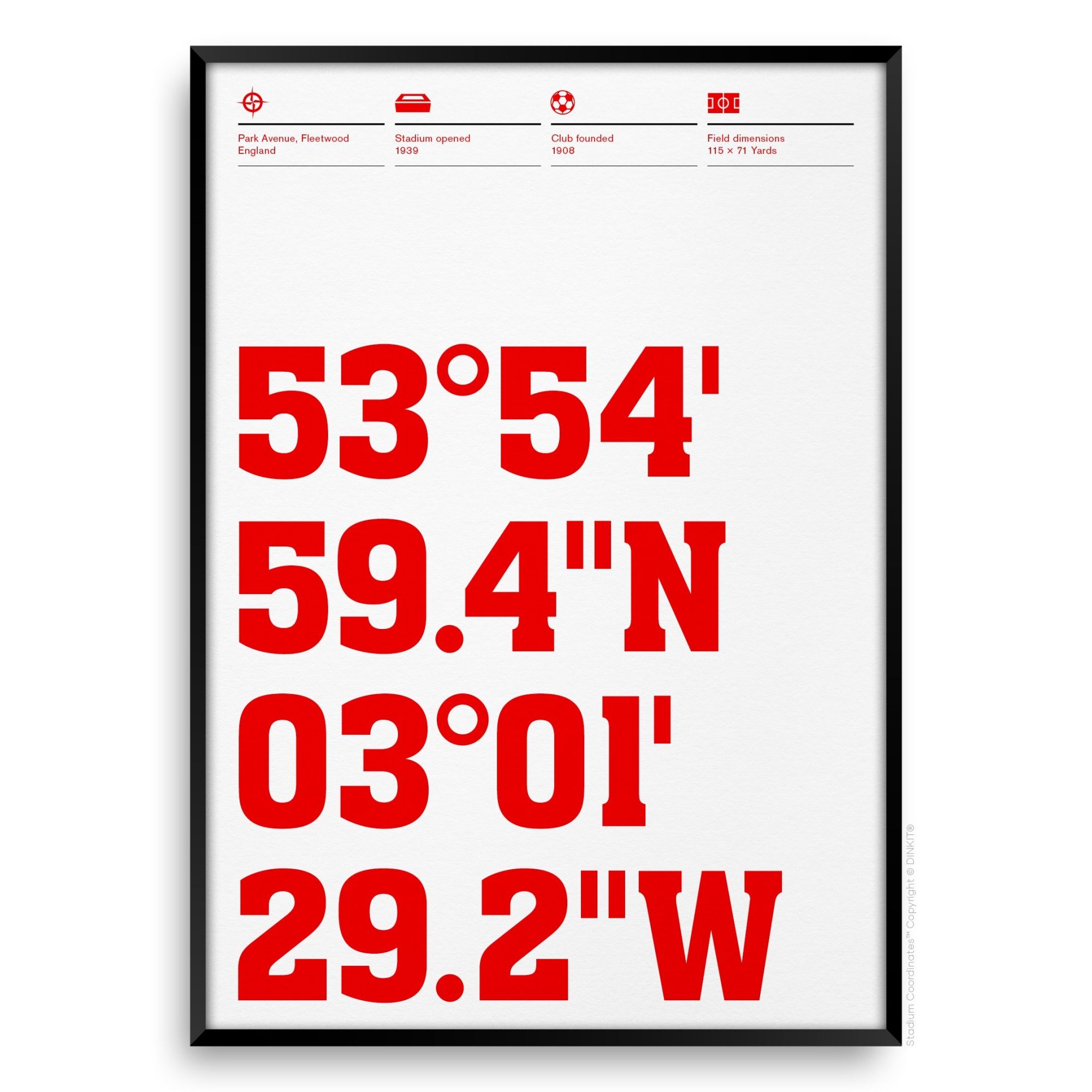 Fleetwood Town Gifts, Football Posters, Gift Ideas